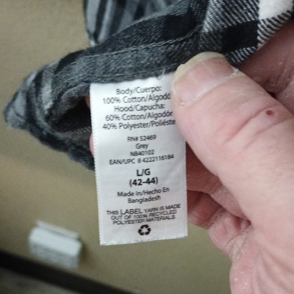 No Boundaries Monochrome Plaid Hoodie - Picture 6 of 7